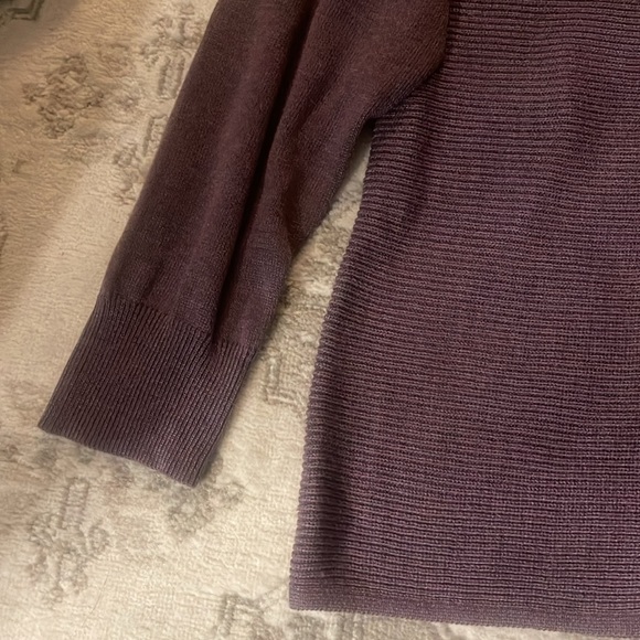 XL Ella Moss V-Neck Long Sleeve Purple Sweater - Picture 4 of 9